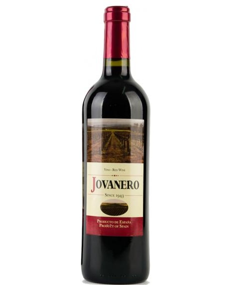 Botella de Jovanero tinto